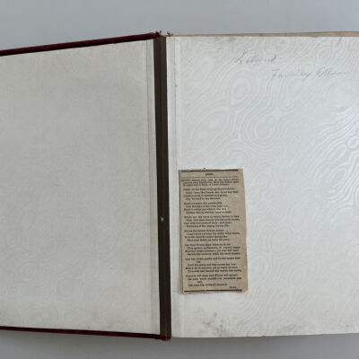 inside from cover inscribed Leland Family Album