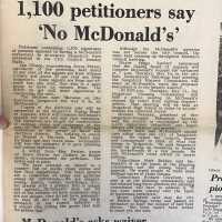 1,100 petitioners say no to McDonalds