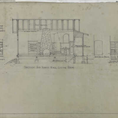 Section And North Wall, Living Room (Merrill)