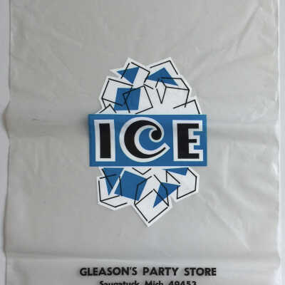 Ice bag from Gleason's Party Store