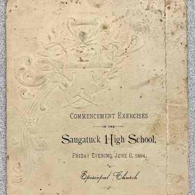 Program, SHS graduation 1894