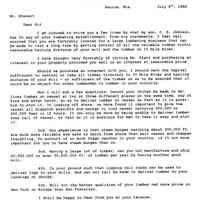 Johnson lumber mill letters