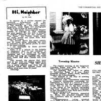          CR article with 1905 and 1987 photos of Eleanor in front of Tisdale house.; Commercial Record Article 7/87.pdf
In answer to a recent request for historical information on the Saugatuck-Douglas area, Joan Stube of Des Plaines, Ill., and Lake Street, Saugatuck, sends these two photographs taken of her mother 80 years apart. The first shows three-year-old Eleanor Peasler of Chicago in 1905 shielding her eyes against the sun with a bouquet of flowers standing by the corner on 