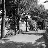          95 84 3 Park St. .jpg 1.4MB; Box 31, envelope 95-84-3. Two girls stroll on an unpaved Park Street with a retaining wall to one side. Mount Baldhead Hotel is visible across the river.
   