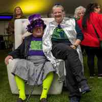          Director of Events Erin Wilkinson with her father Russ; https://www.saugatuckhalloween.com/
   