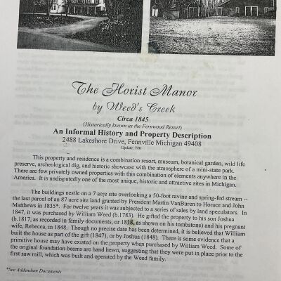The Horist Manor by Weed's Creek