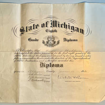 Diploma, Florence Bekken 1931