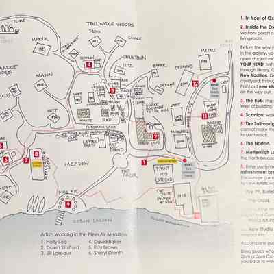 Interior of the tour "Guide for Guides" written by Sally Winthers and based on a map drawn by Judy Anthrop