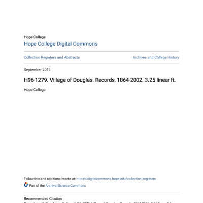 Douglas Records, 1864-2002