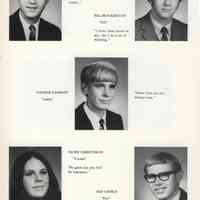          1970 Seniors, Class of 1970; Wally Bjorklund, Bill Brockington, Vaughn Cannady, Vickie Christenson, Ken Church
   