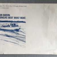          10x13 envelope for River Queen Boat Works in Douglas, US Insdustries; blue ink on white paper, no printing on reverse side
   