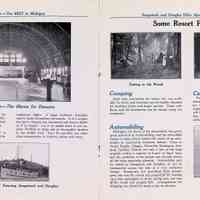          Pages 6-7 A Dance floor -- the best in Michigan, Saugatuck and Douglas offer ideal camping grounds; The Big Pavilion -- the Mecca for dancers, the S.S. United States entering Saugatuck and Douglas, Tenting in the woods, A summer cottage at Saugatuck, A perfectly safe beach great wading for the 