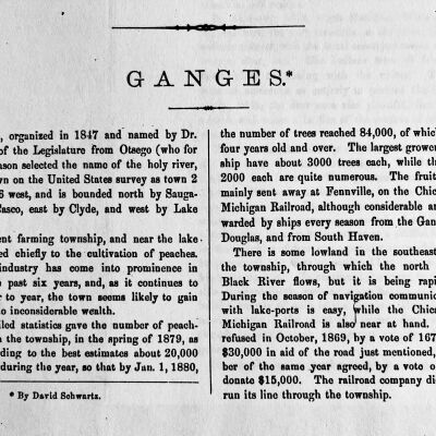 Ganges history, 1880