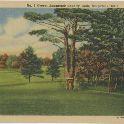 No. 5 Green, Saugatuck Country Club Postcard