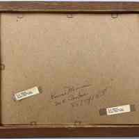          Photo as it arrived in a frame.; Photo has been removed from frame in July 2024 as per conservation best practice.
   