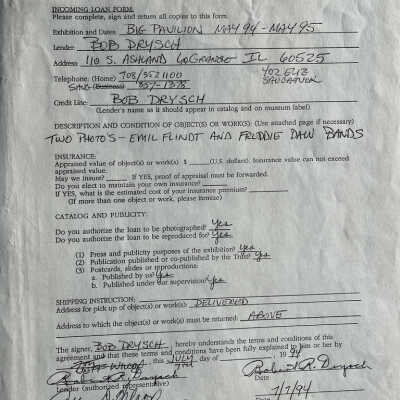 paperwork associated with photo
