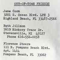          Jane Coon, Ruth Jillson, Florence Steers
   