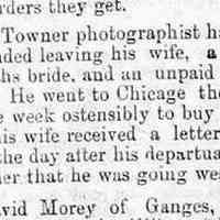          cr1879091901PhotographerATowner.jpg; Photographer A. Towner abandons new wife
   