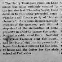          cr1892031801HenryThompsonAndLewdWomanLeave.jpg; Falconer evicts woman and son from Henry Thompson ranch on Lake street
   