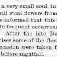          cr1892062401FlowersStollen.jpg; flowers stolen from cemetery
   