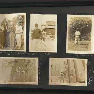 HB-0099.JPG 774KB: Jane Brady, Frances Merrill, Garth Wilson 1932; Keith Kelly 1932; Henry Brady 1933 from Henry Brady album