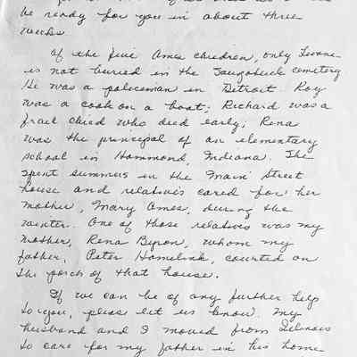 Page 3 of three-page photocopy of a 1984 letter from Shirley Porter (1924 - 2014)