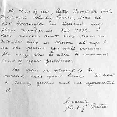 Page 2 of three-page photocopy of a 1984 letter from Shirley Porter (1924 - 2014)