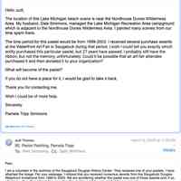          Email exchange between the artist and SDHC volunteer Judi Thomas.; Reply on 13 Mar 2026 = 