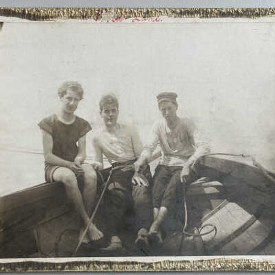 Three boys in a boat