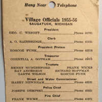 Saugatuck officials card