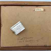          Photo as it arrived in a frame.; Photo was removed from frame in July 2024 as per conservation best practice.
   