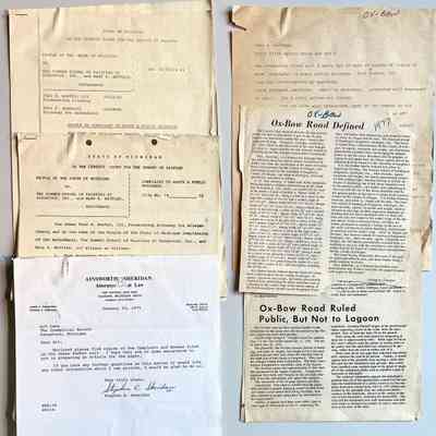 Ox-bow private lake legal cases