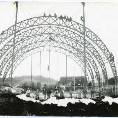 Big Pavilion construction 1909