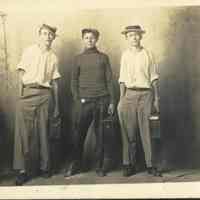          MF-SA-0012.JPG; Charles and Russell Freshe and Joe Snay 1911
   