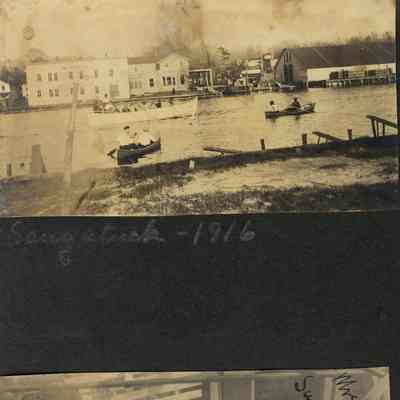 MF-SA-0042.JPG: Tourist Home, boats on river, Skating Rink, Mrs Morris 1916
