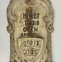 Chalet Studio carved sign