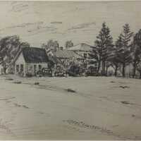 Douglas Road from Trailer Park by Wilfrid Berg