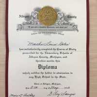 Diploma Douglas School 1942