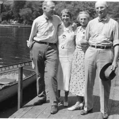 Uncle Mark, Aunt Rose, V.H.B. Sr., and Irene on a dock 1937.jpg