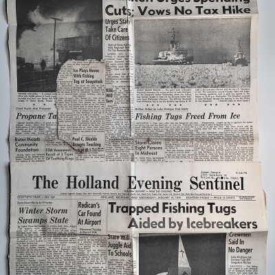Fishing newspaper clippings