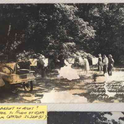 PaintersCar.jpg 424KB: Elsa Ulbricht on Right? TSD letter to Norm at USMA on back (Dated 26 Sep 51)
