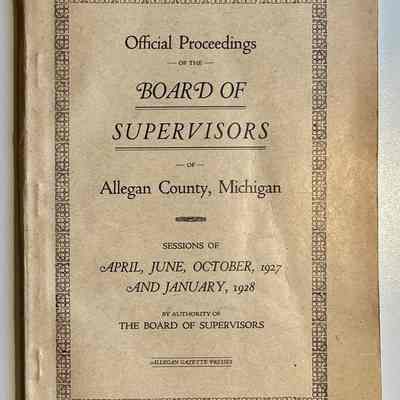 Offical Proceedings of the Allegan County Board of Supervisors