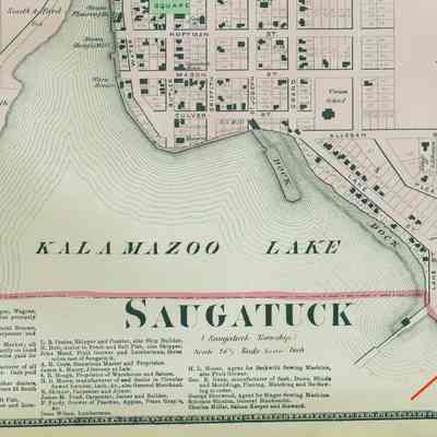 Screenshot of 1873 Titus Atlas with Clipson Brewery business listing and map location indicated
