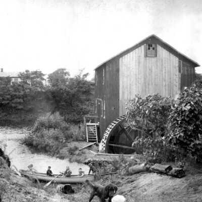 Mill & lady from north a