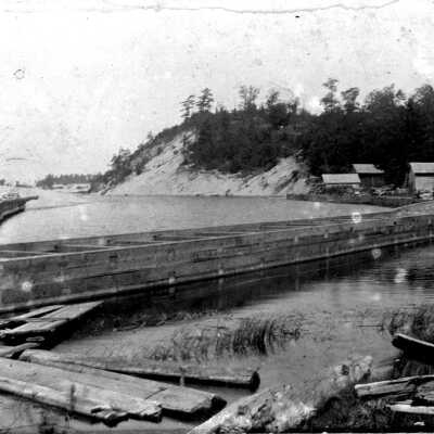ca 1890 Shrivers Bend, now the site of Oxbow: Shrivers Bend flat