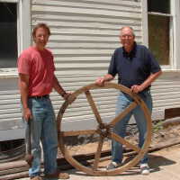          new wheel for the bell; Steve Darpel, and Tom Anthrop
   