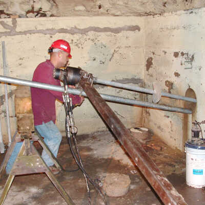 horizontal drilling in basement