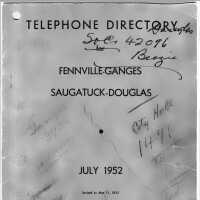          Text-searchable PDF of the Saugatuck pages from the 1952 telephone directory.
   