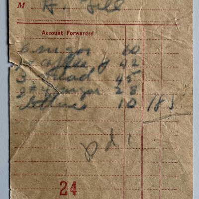 Leland's Dept. Store Co. receipt