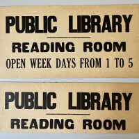 Library Reading Room sign